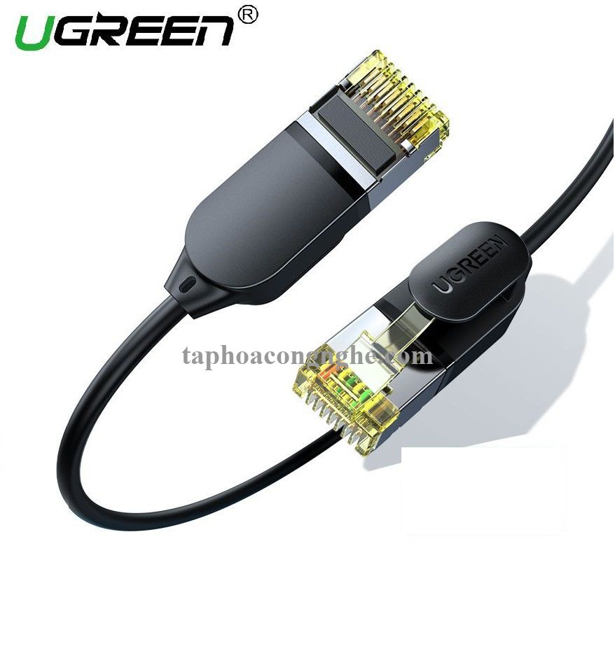 Ugreen 80414 0.5M 10Gbps màu đen cáp mạng CAT7 siêu mỏng nhỏ 0.38mm NW149 30080414
